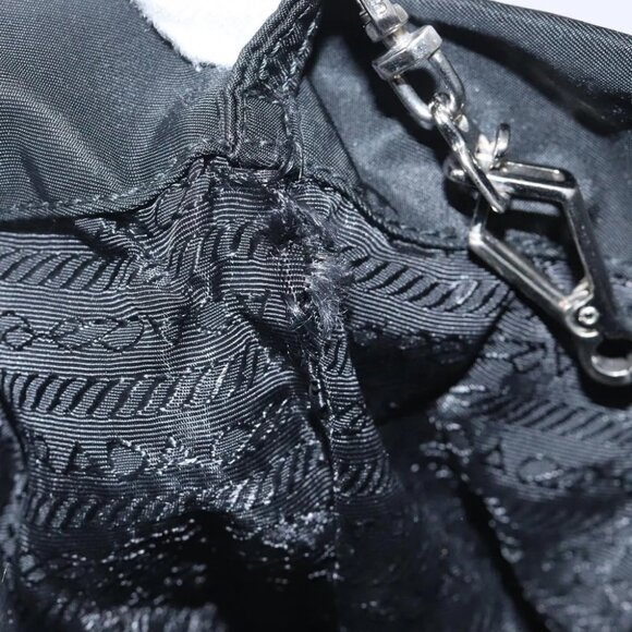 PRADA Mini Tote Bag Nylon Black Silver Auth bs26580 - Picture 11 of 14
